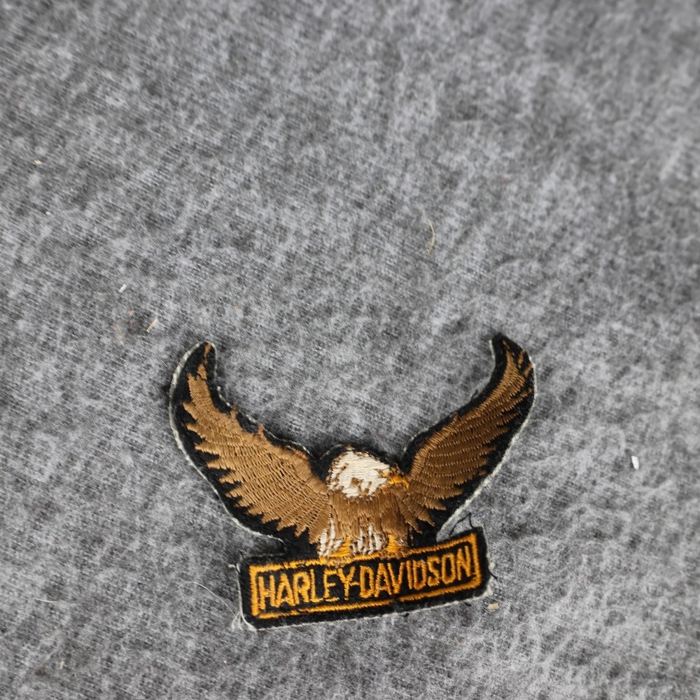 VTG‎ Harley-Davidson Eagle Logo Embroidered Patch Brown Gold Motorcycle Small